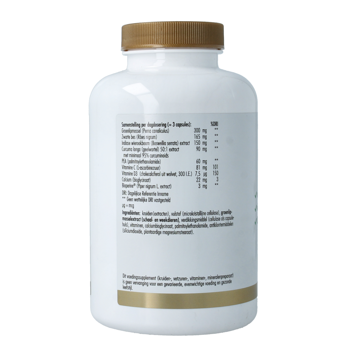 Golden Naturals Groenlipmossel & curcuma longa 180.00 Capsules
