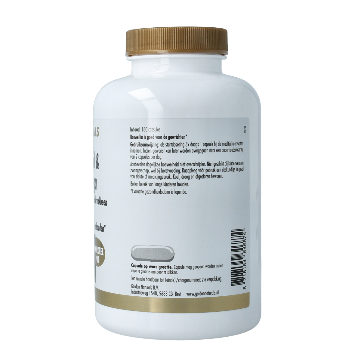 Golden Naturals Groenlipmossel & curcuma longa 180.00 Capsules