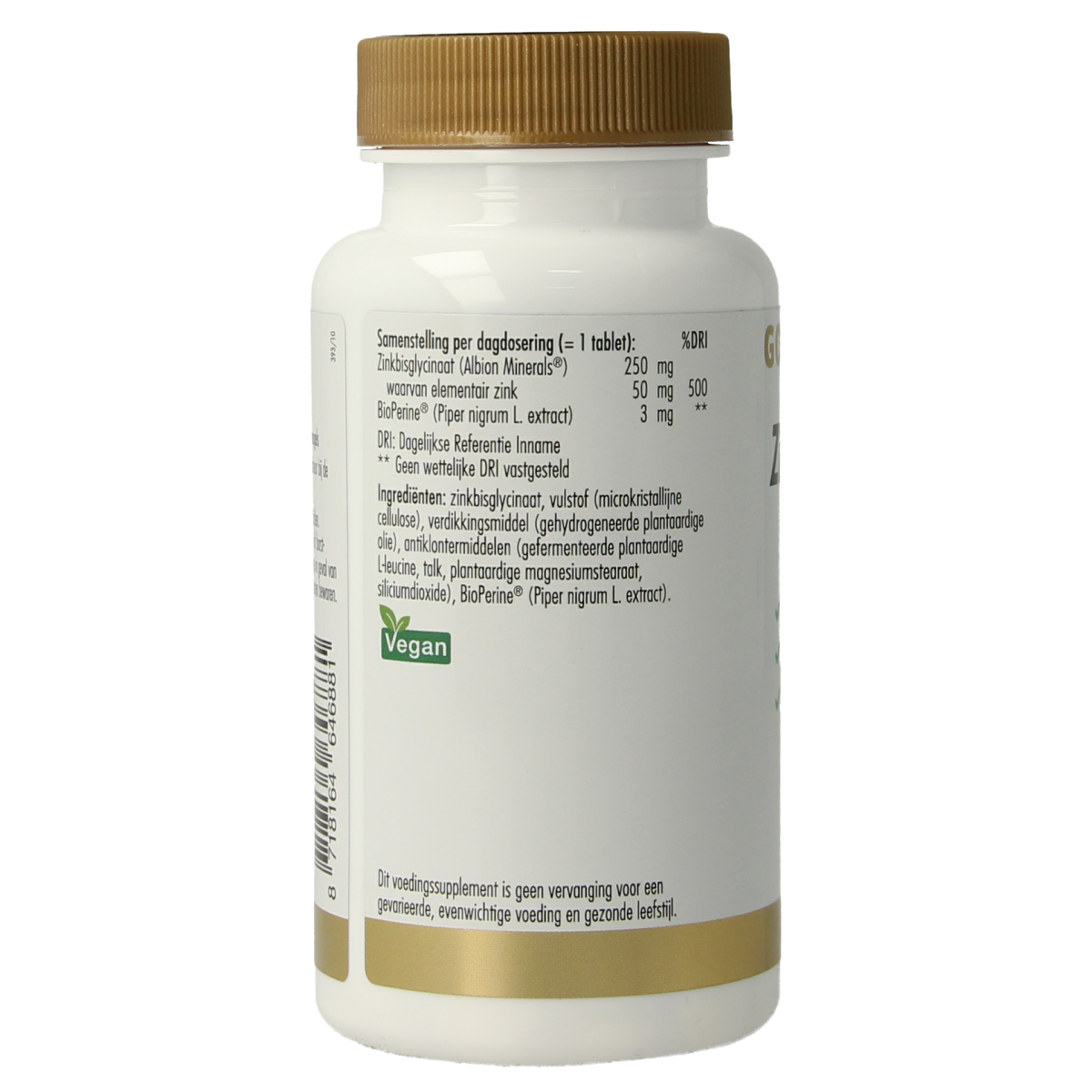 Golden Naturals Zink bisglycinaat 50mg 60.00 Tabletten