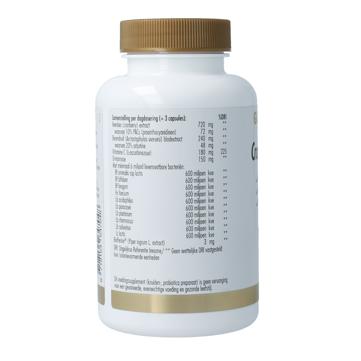 Golden Naturals Cranberry & microbiotica 60.00 Vegetarische capsules