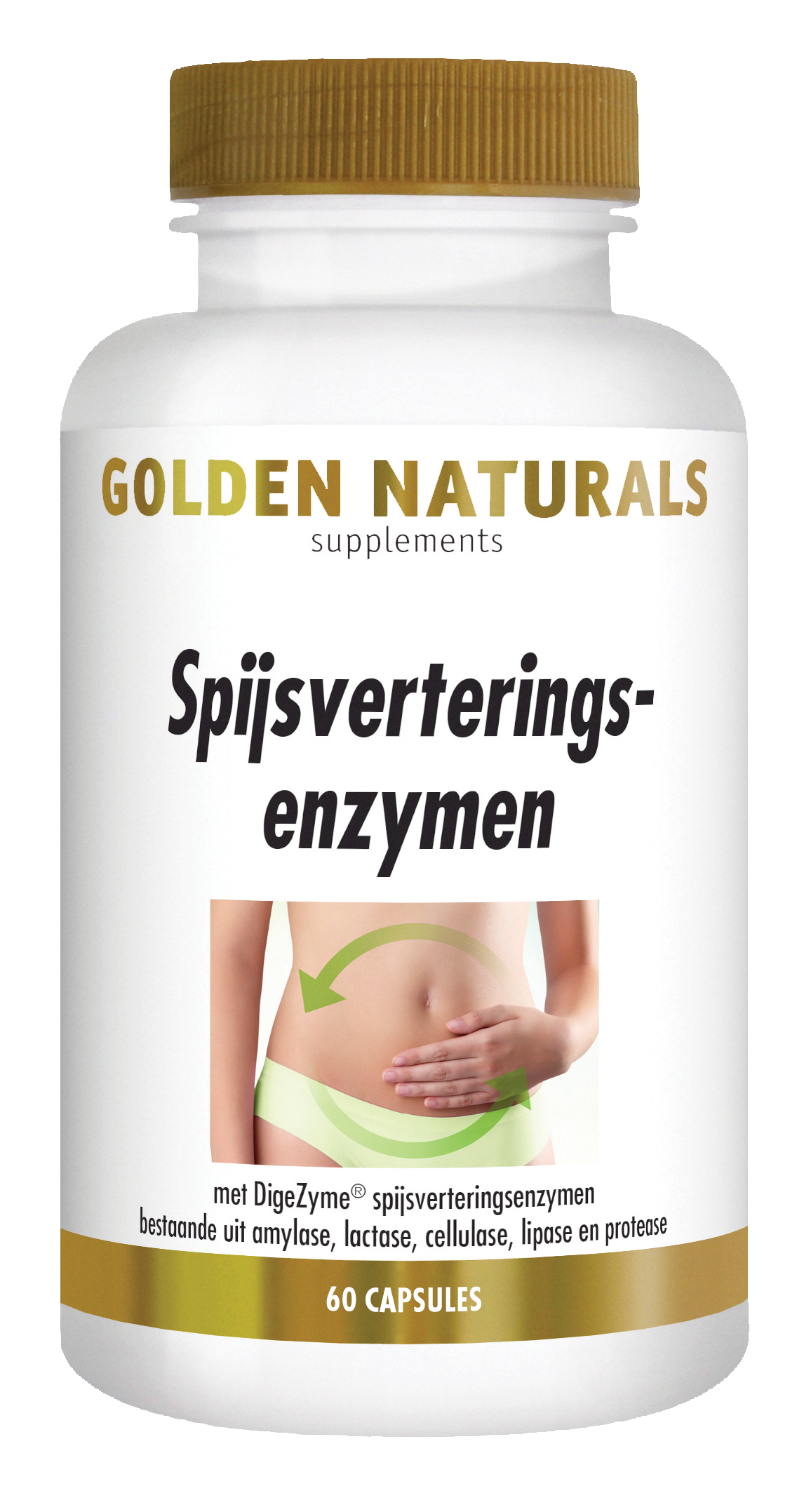 Golden Naturals Spijsverteringsenzymen 60.00 Vegetarische capsules