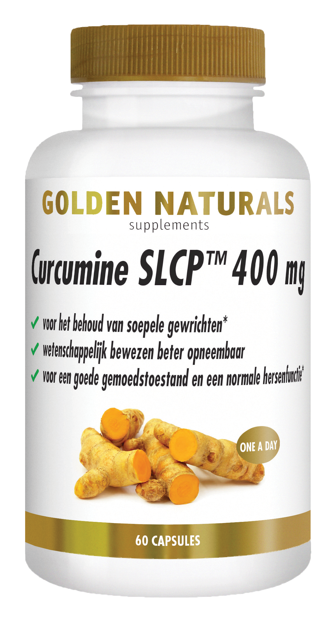 Golden Naturals Curcumine SLCP 400mg 60.00 Vegetarische capsules