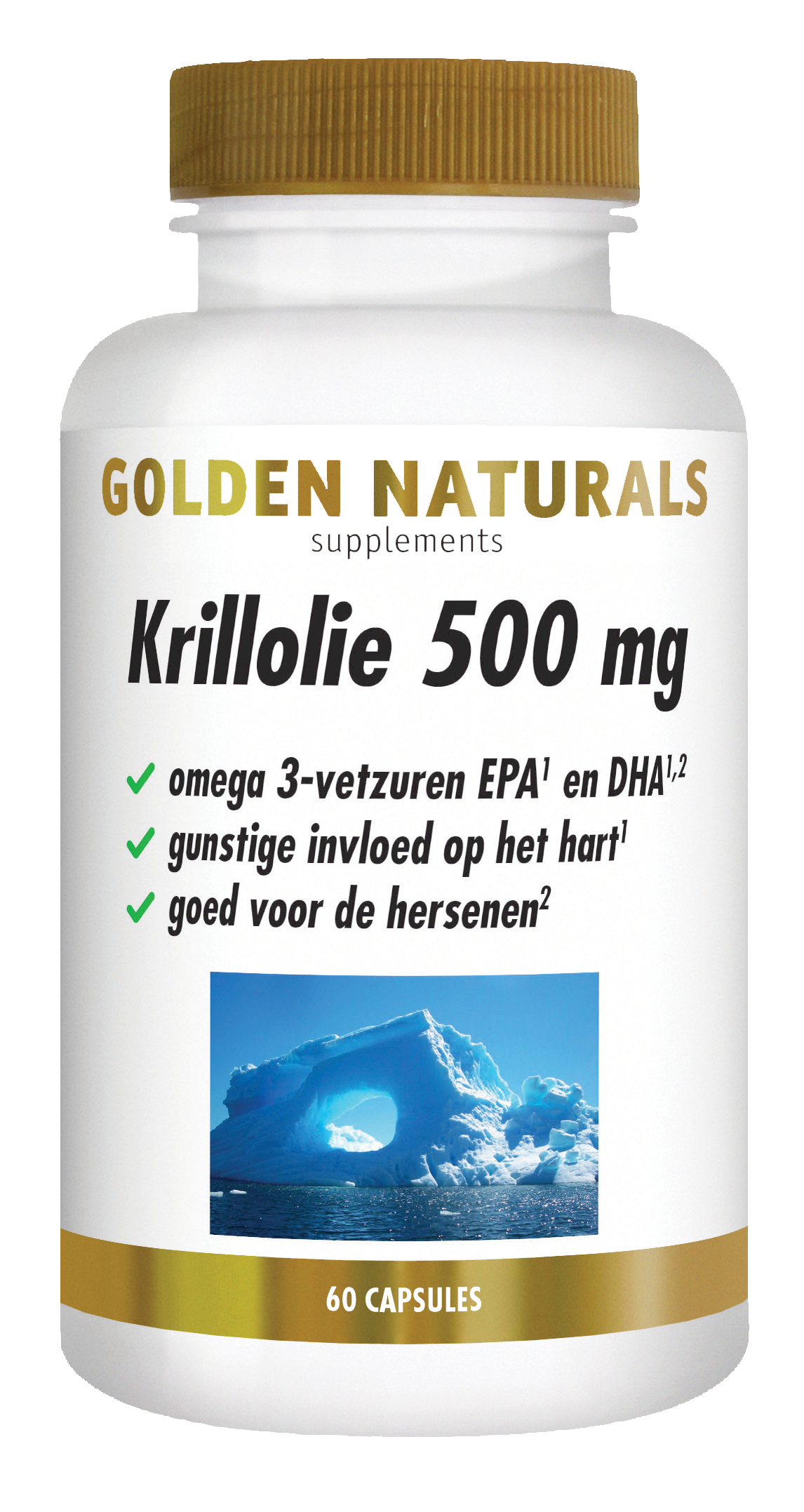 Golden Naturals Krillolie 500mg 60.00 Softgels