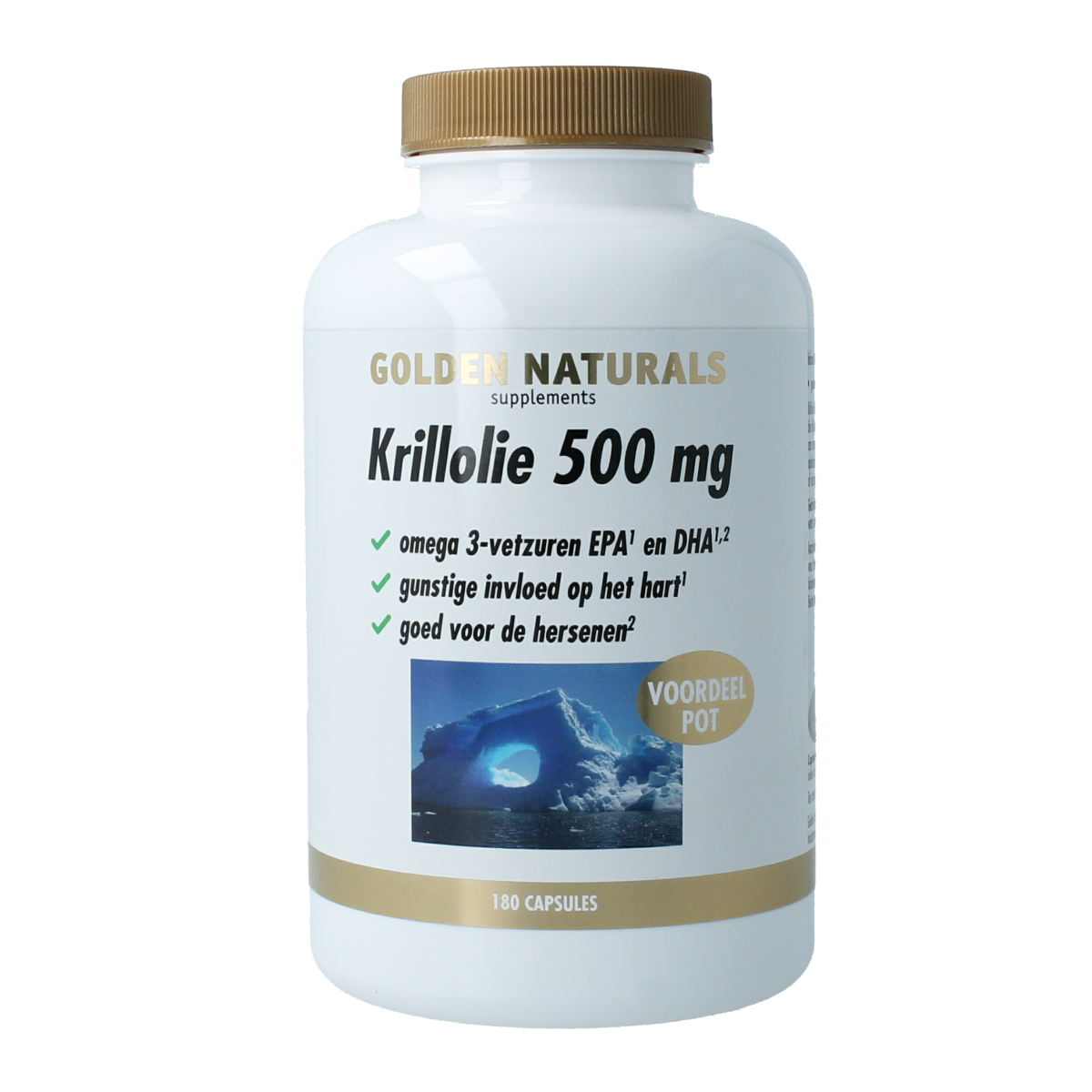 Golden Naturals Krillolie 500mg 180.00 Capsules