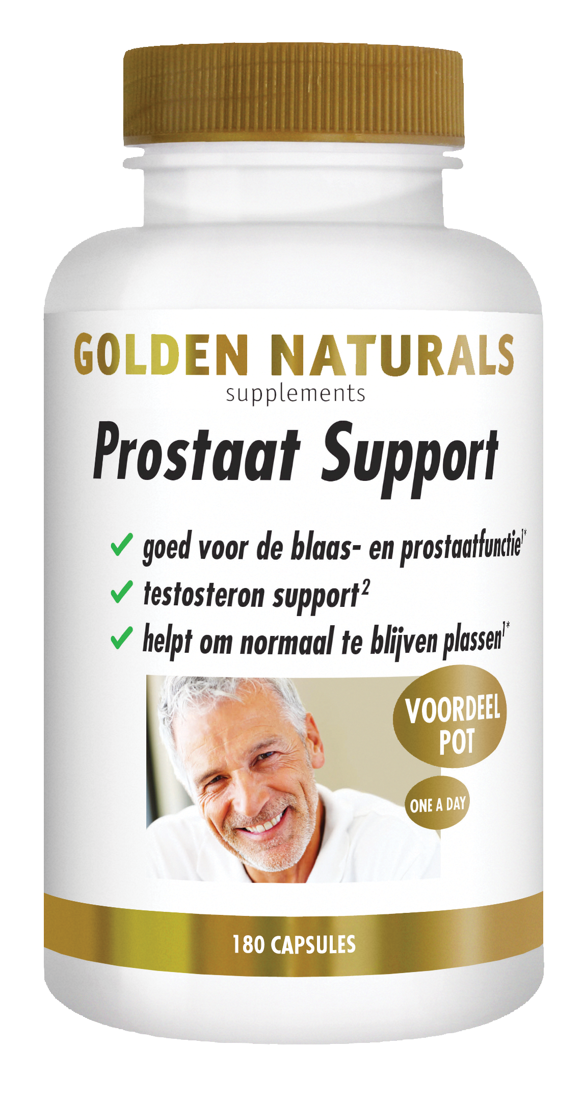 Golden Naturals Prostaat support 180.00 Capsules