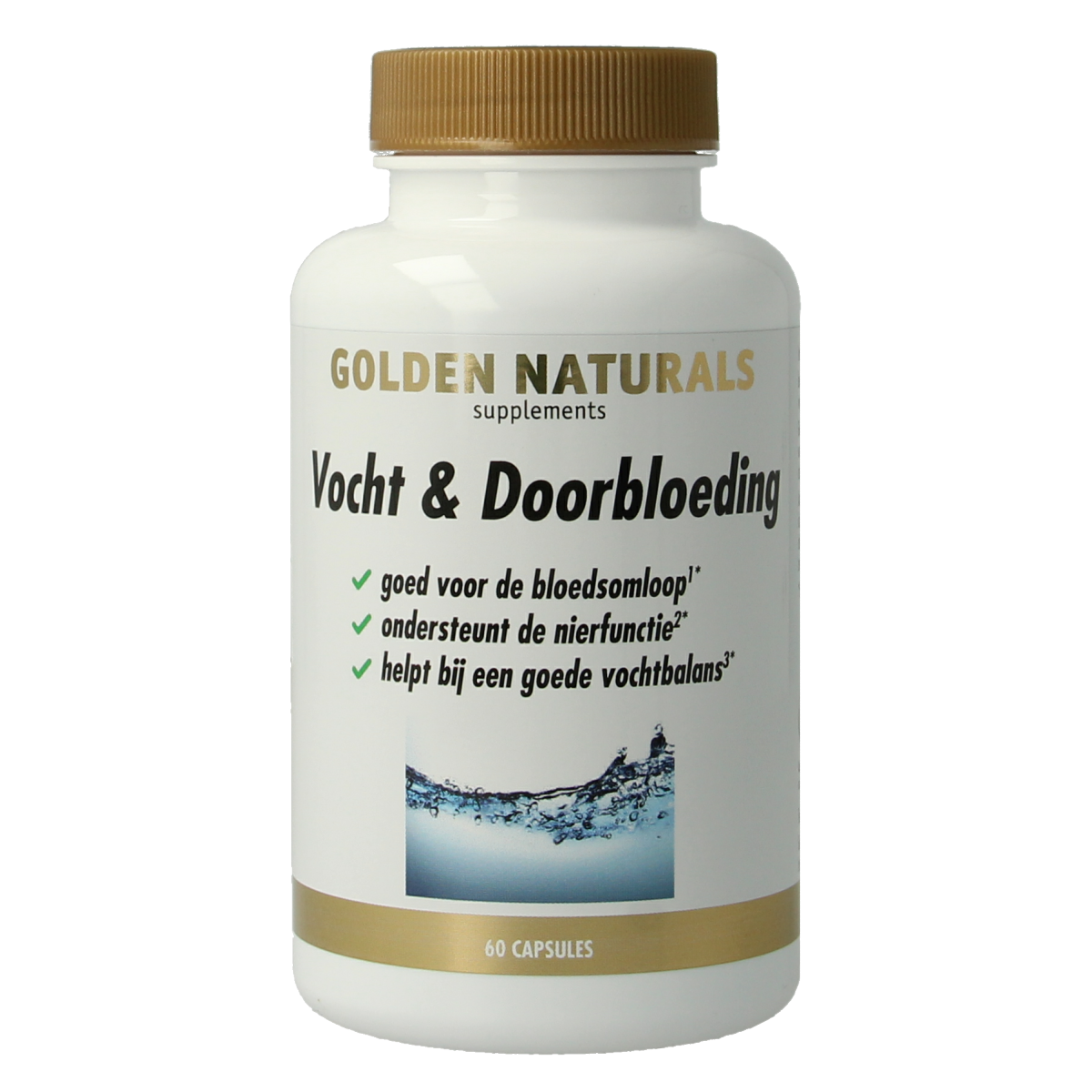 Golden Naturals Vocht & doorbloeding 60.00 Capsules