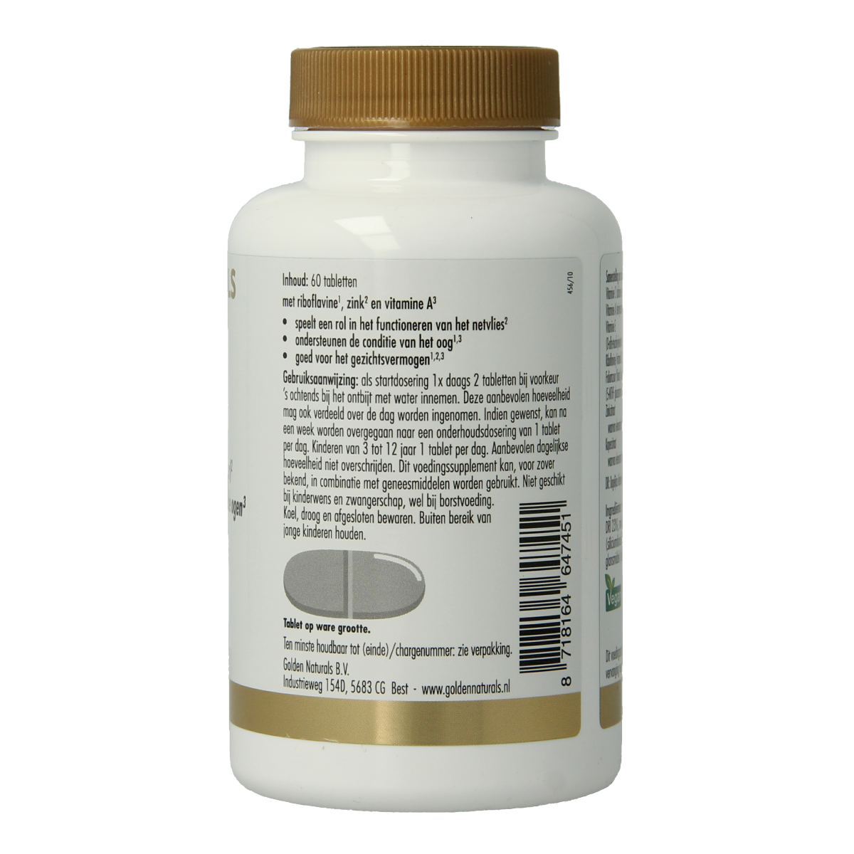 Golden Naturals Oog support 60.00 Tabletten
