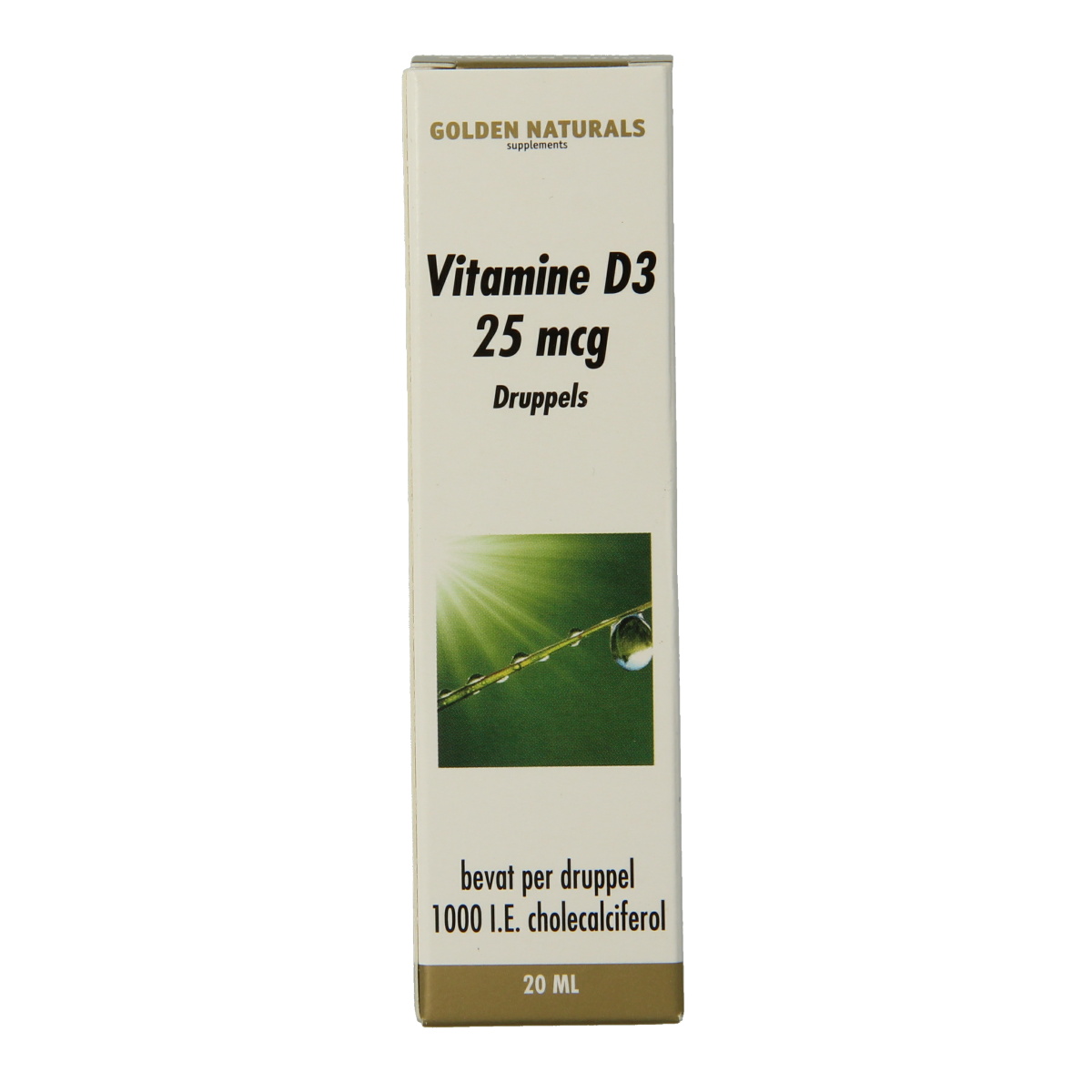 Golden Naturals Vitamine D3 25mcg druppels 20.00 Milliliter