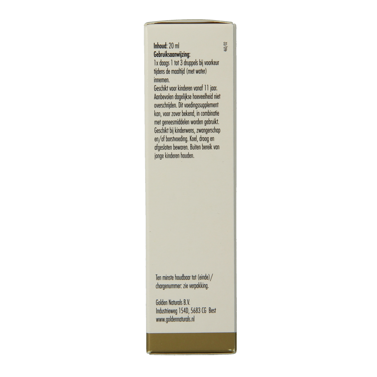 Golden Naturals Vitamine D3 25mcg druppels 20.00 Milliliter
