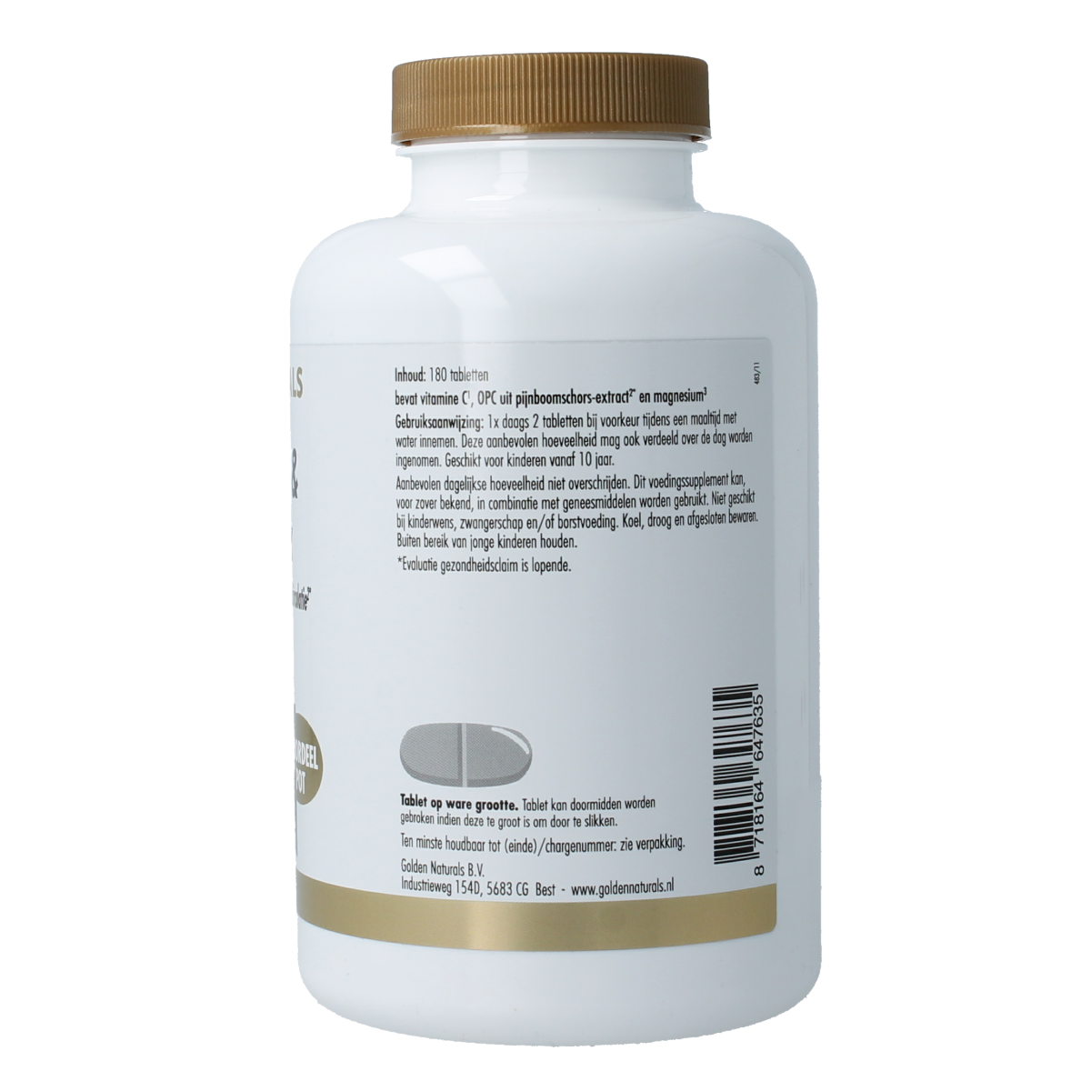 Golden Naturals Magnesium & crampbark 180.00 Tabletten