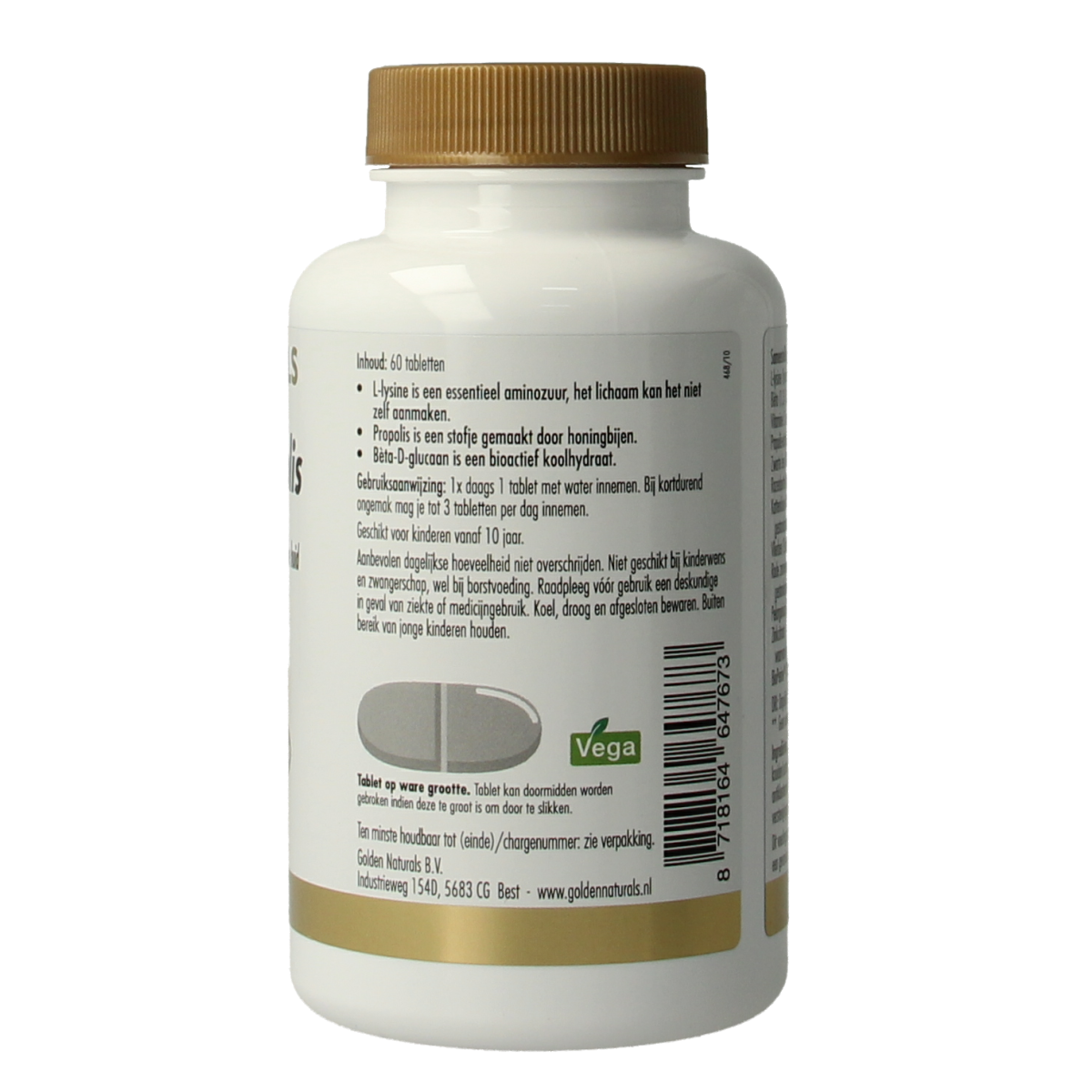 Golden Naturals L-Lysine & propolis 60.00 Tabletten