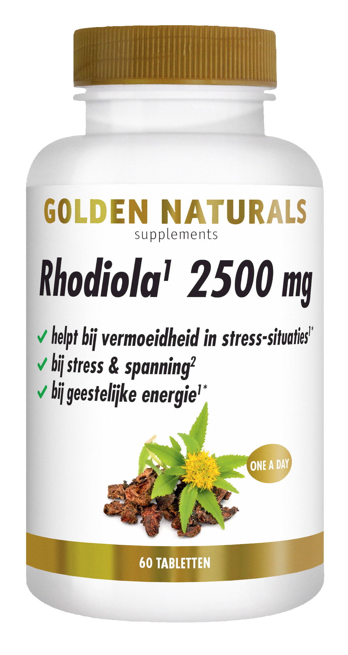 Golden Naturals Rhodiola 2500mg 60.00 Tabletten