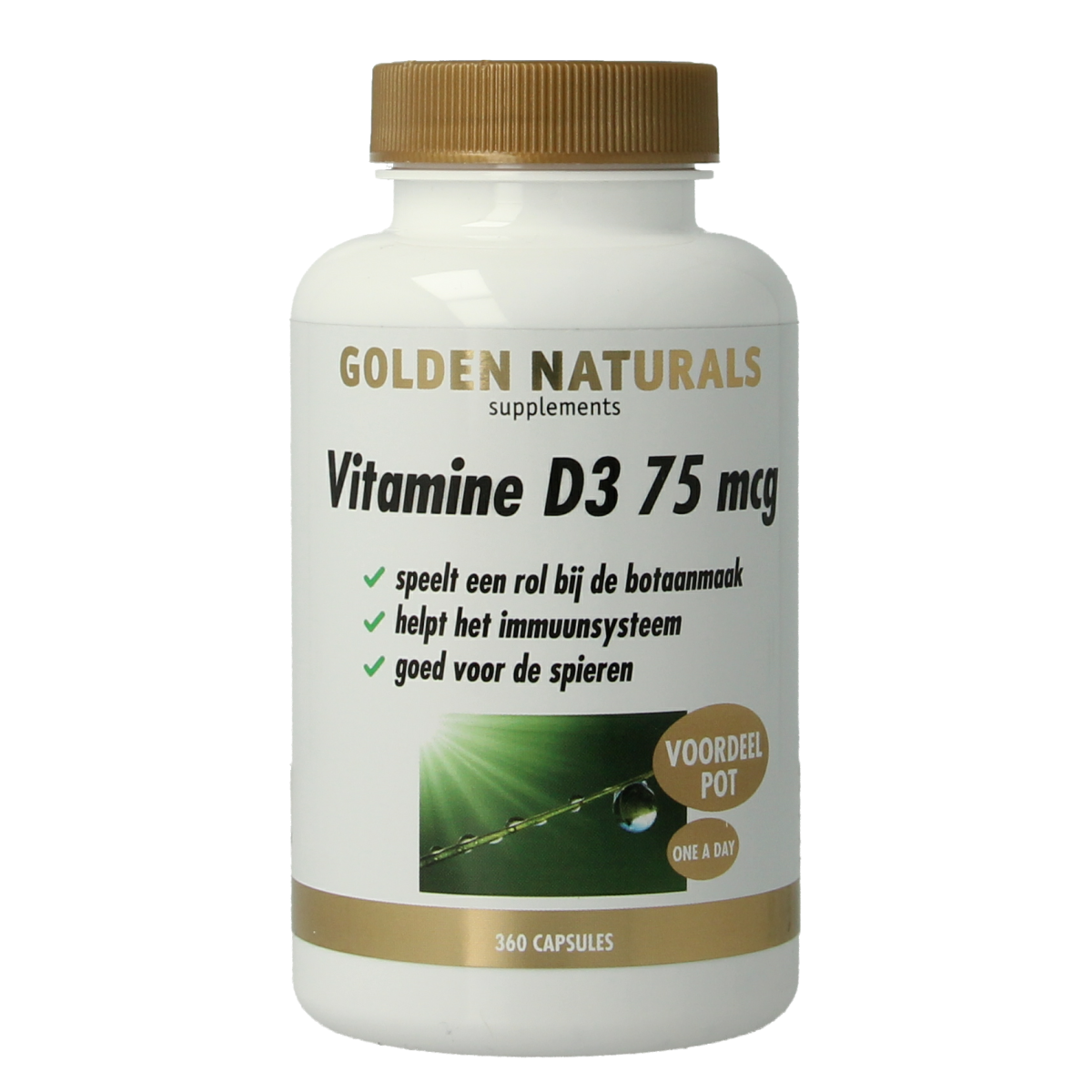 Golden Naturals Vitamine D3 75mcg 360.00 Capsules
