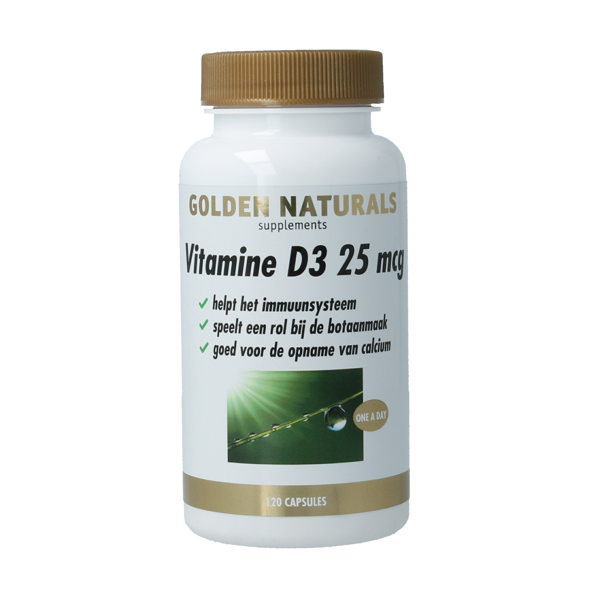 Golden Naturals Vitamine D3 25mcg 120.00 Capsules