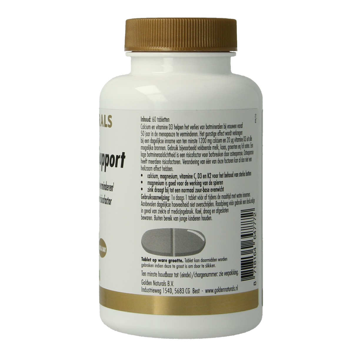 Golden Naturals Calcium & bot support 60.00 Tabletten