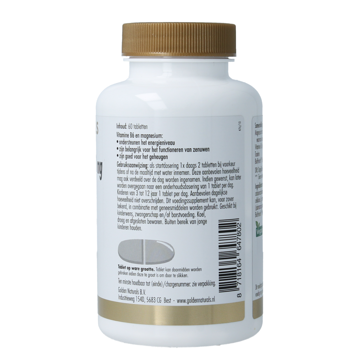 Golden Naturals Magnesium citraat 400mg 60.00 Tabletten