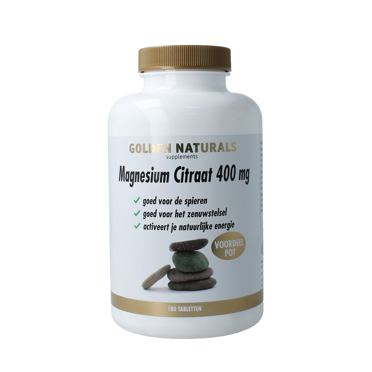 Golden Naturals Magnesium citraat 400mg 180.00 Tabletten