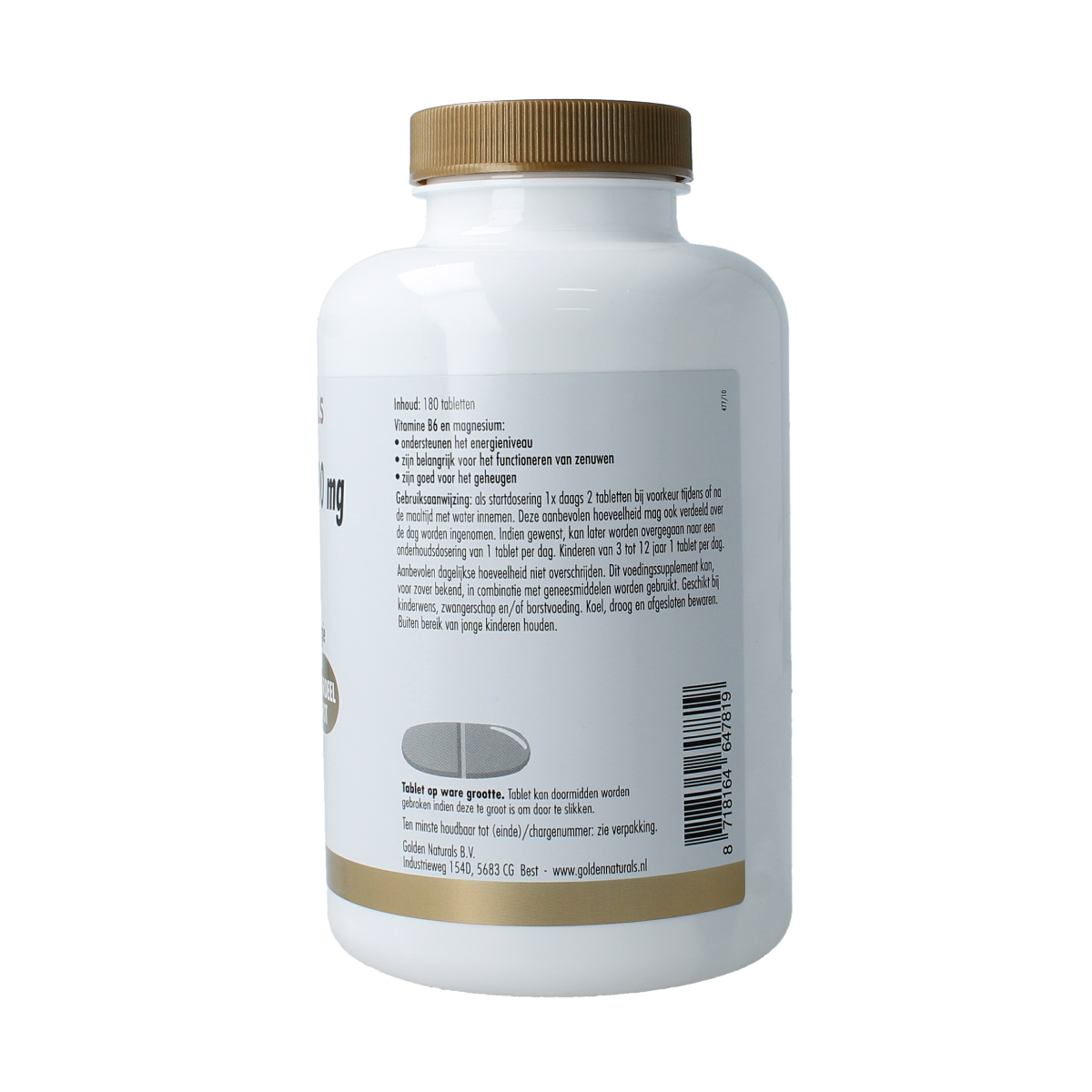 Golden Naturals Magnesium citraat 400mg 180.00 Tabletten