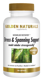 Golden Naturals Stress & spanning support 180.00 Vegetarische capsules