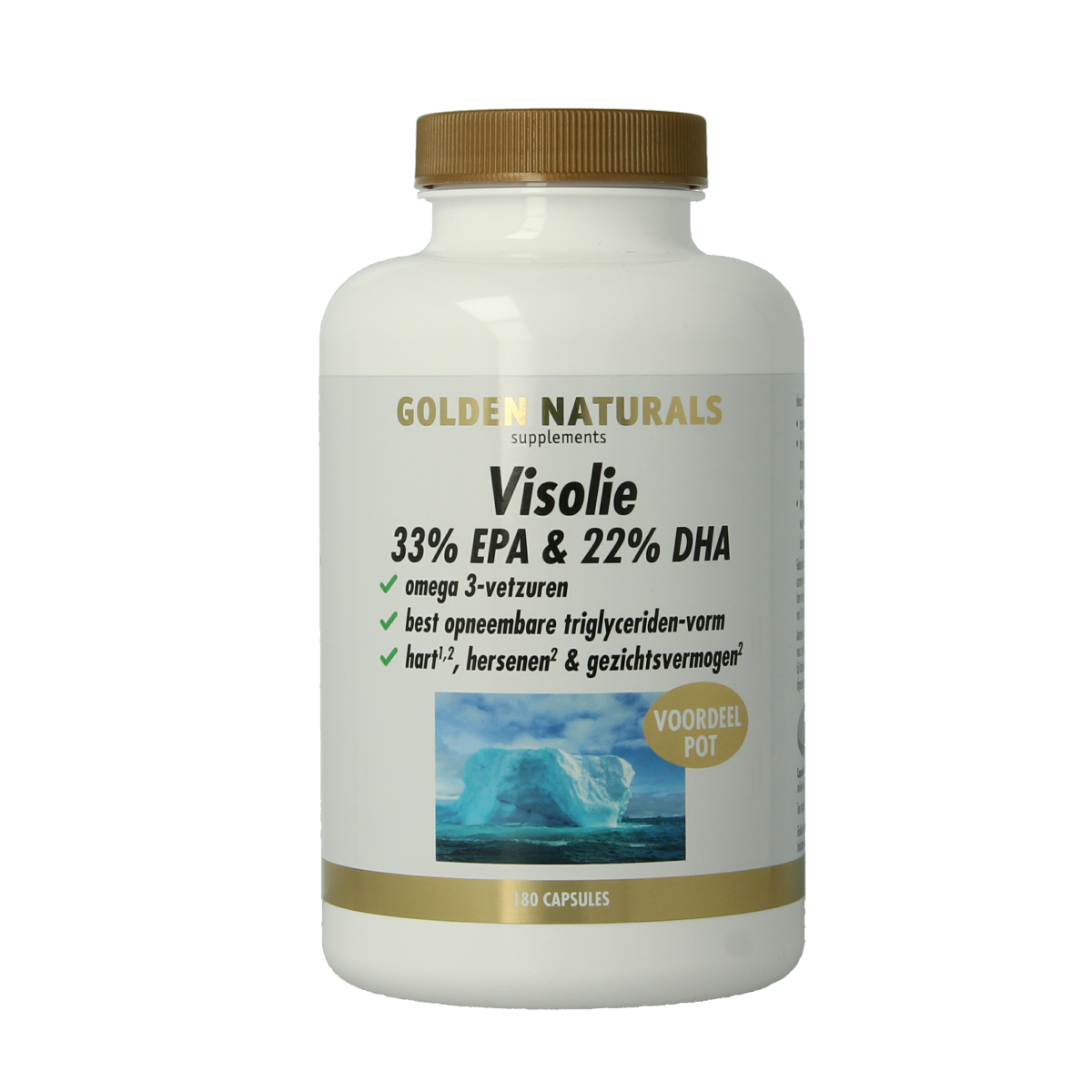 Golden Naturals Visolie 33% EPA 22% DHA 180.00 Softgels