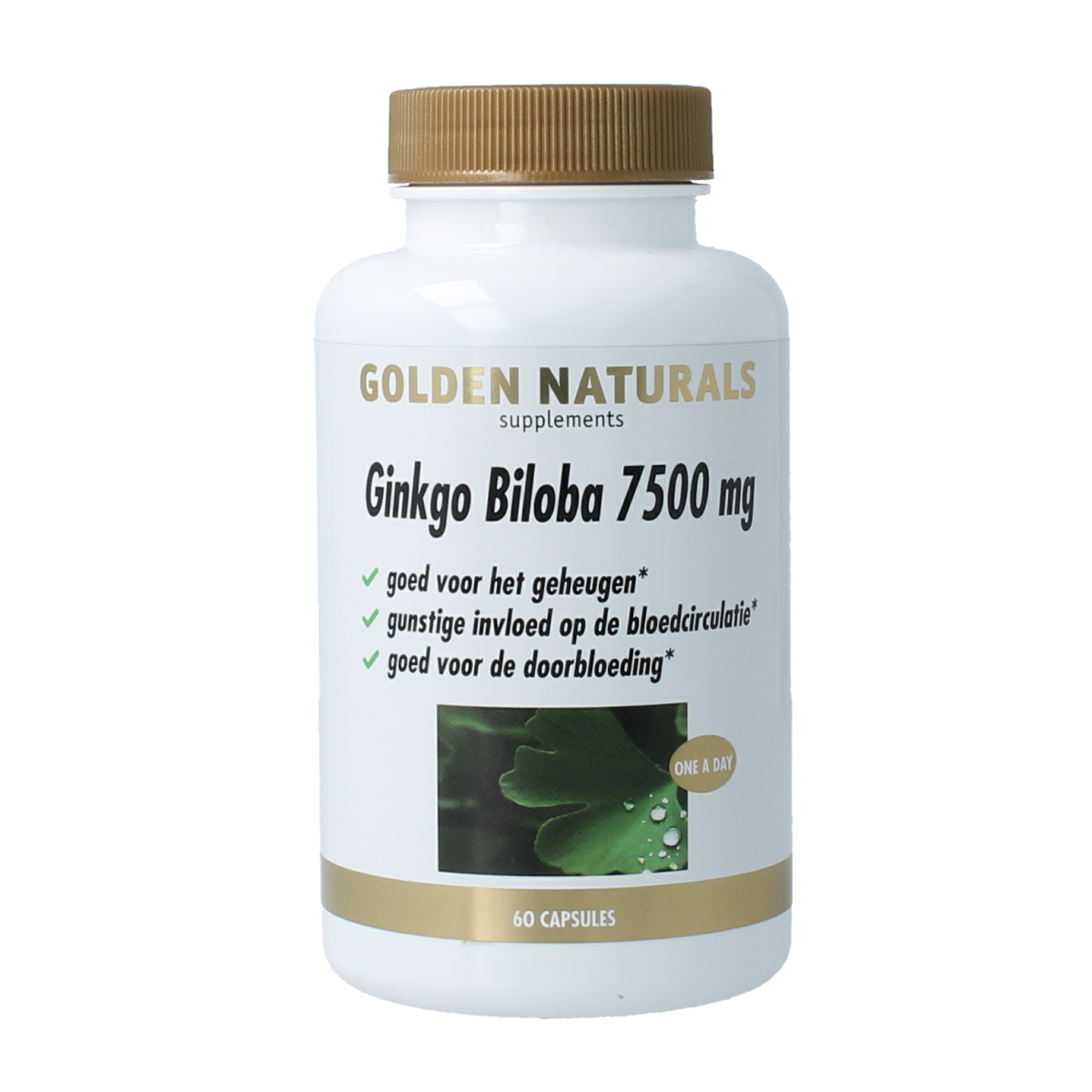 Golden Naturals Ginkgo biloba 7500mg 60.00 Capsules