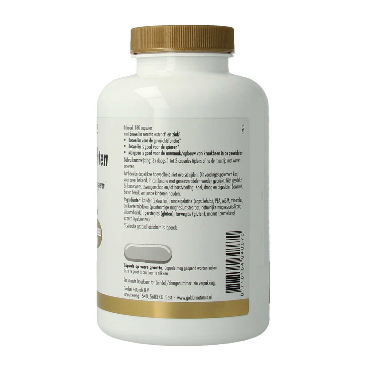 Golden Naturals Spieren en gewrichten 180.00 Capsules