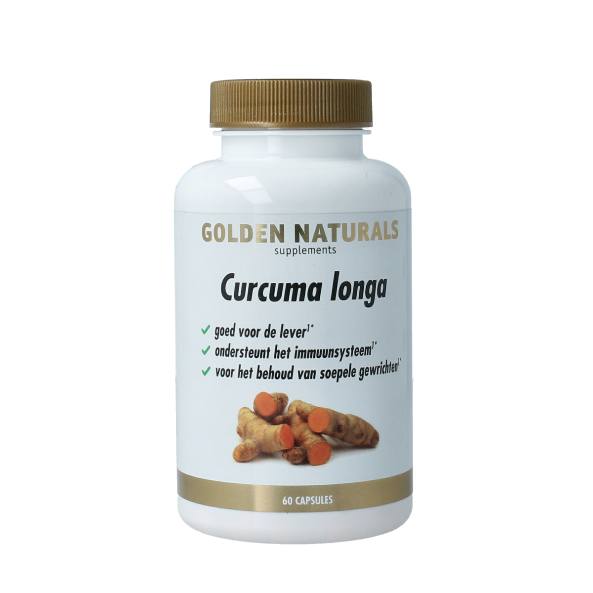Golden Naturals Curcuma longa 60.00 Vegetarische capsules