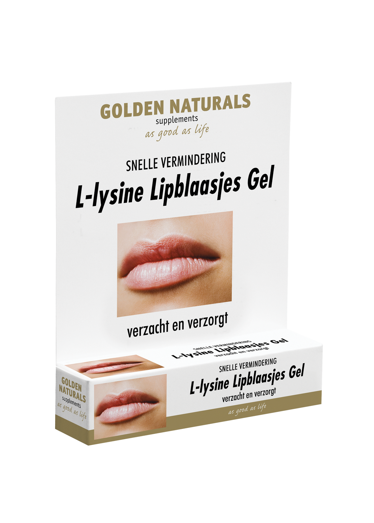 Golden Naturals L-Lysine+ lipblaasjes gel tube 15.00 Milliliter