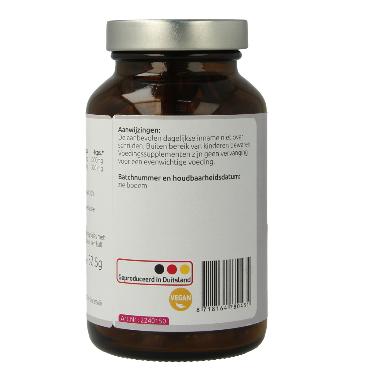 Hanoju Rode wijn extract 250mg 150.00 Vegetarische capsules