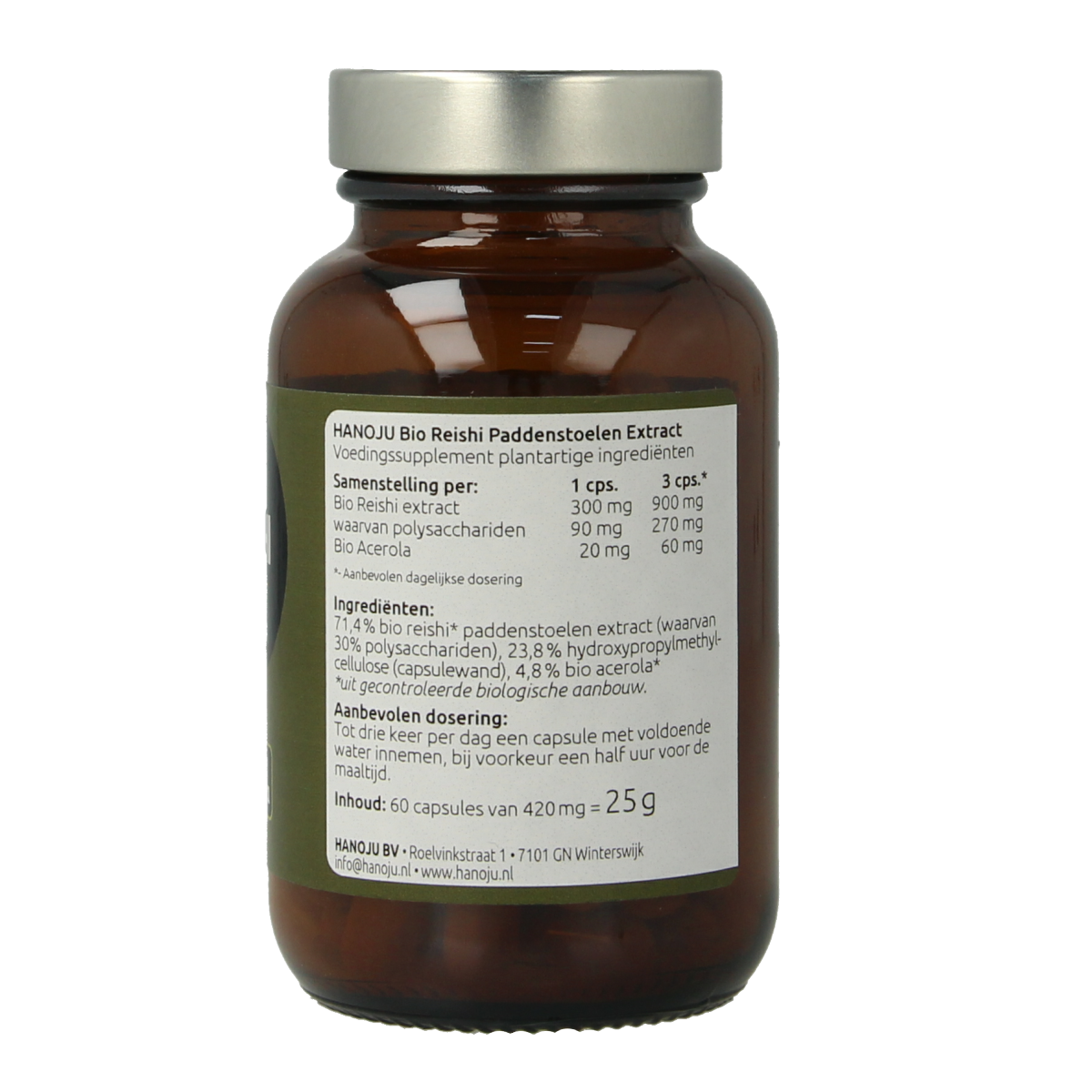 Hanoju Reishi extract bio 60.00 Capsules