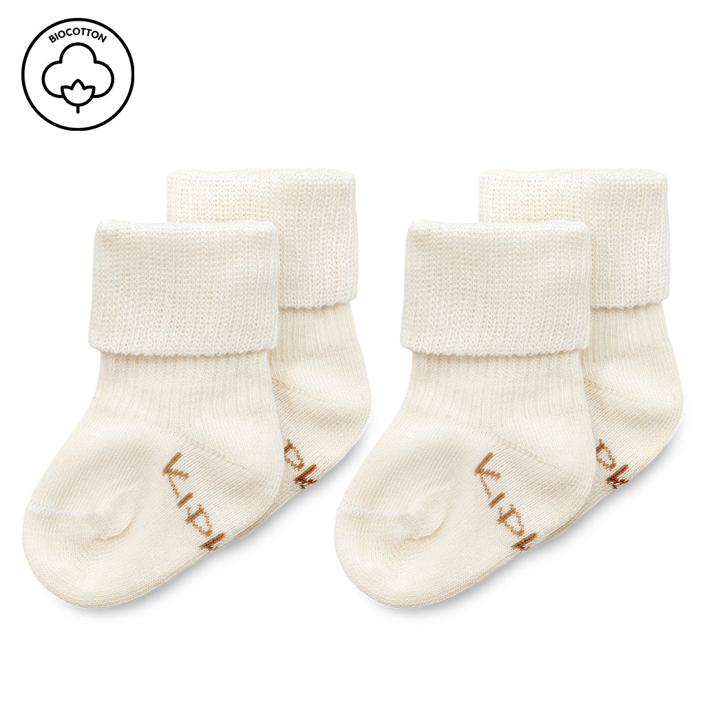KipKep Blijf baby sokjes newborn/ prematuur offwhite/wit 1.00 Paar