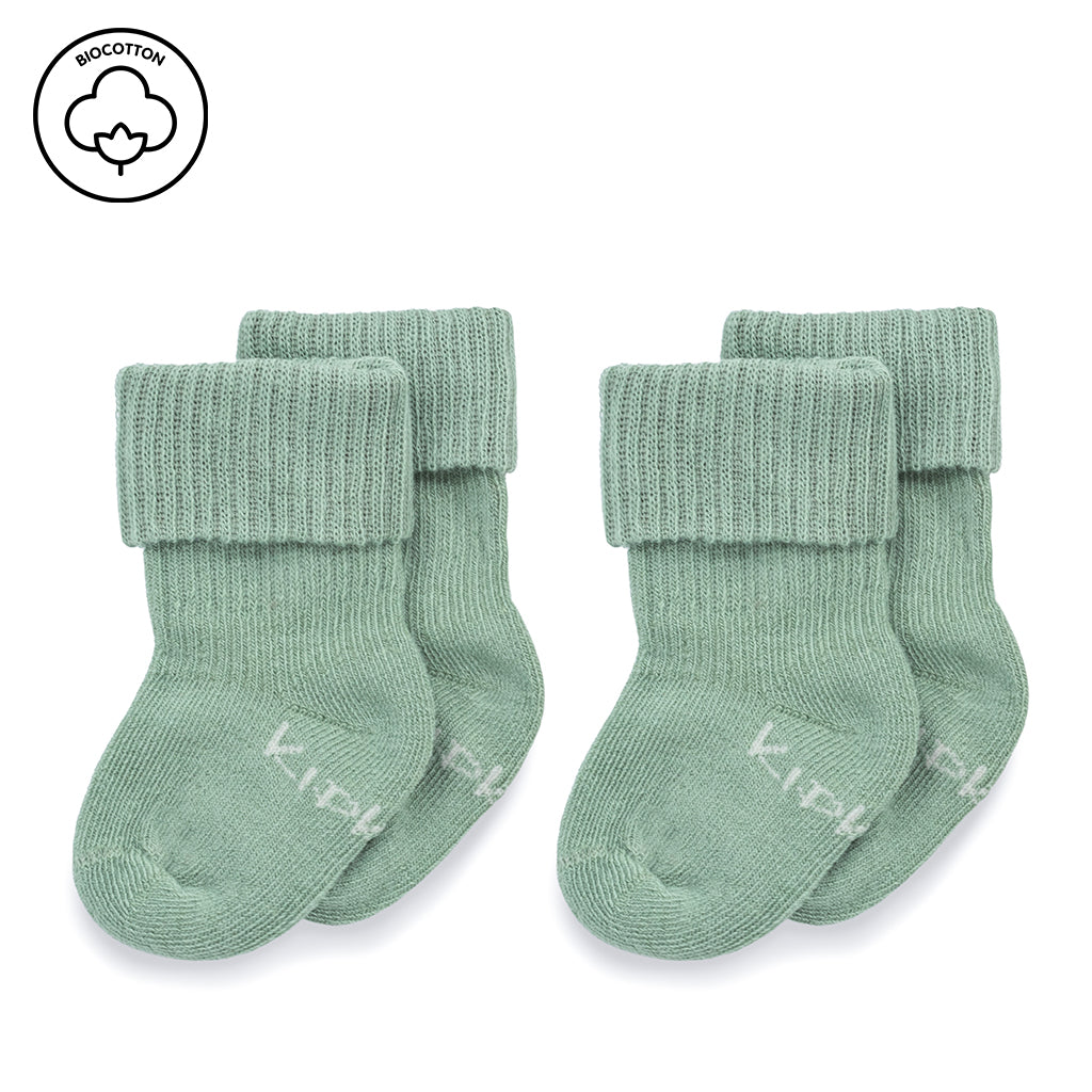 KipKep Blijf baby sokjes newborn/ prematuur pale green 1.00 Paar
