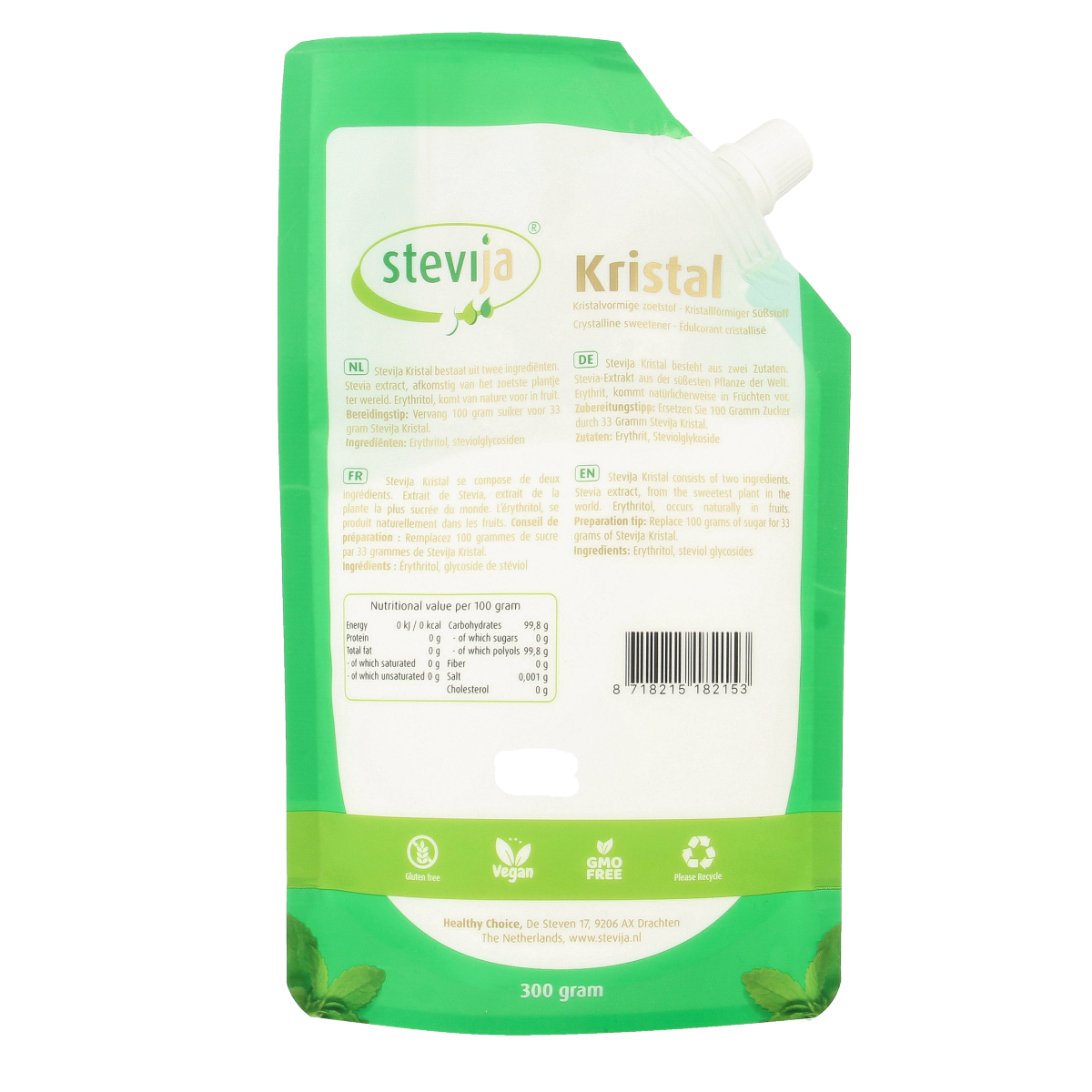 SteviJa Stevia kristal stazak 300.00 Gram