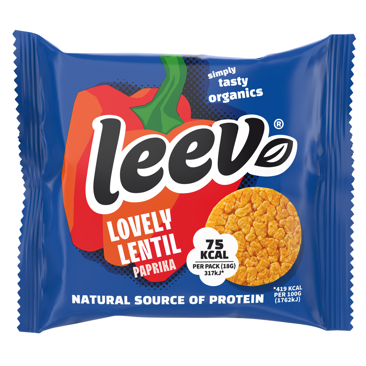 Leev Lovely lentil cakes paprika bio 18.00 Gram