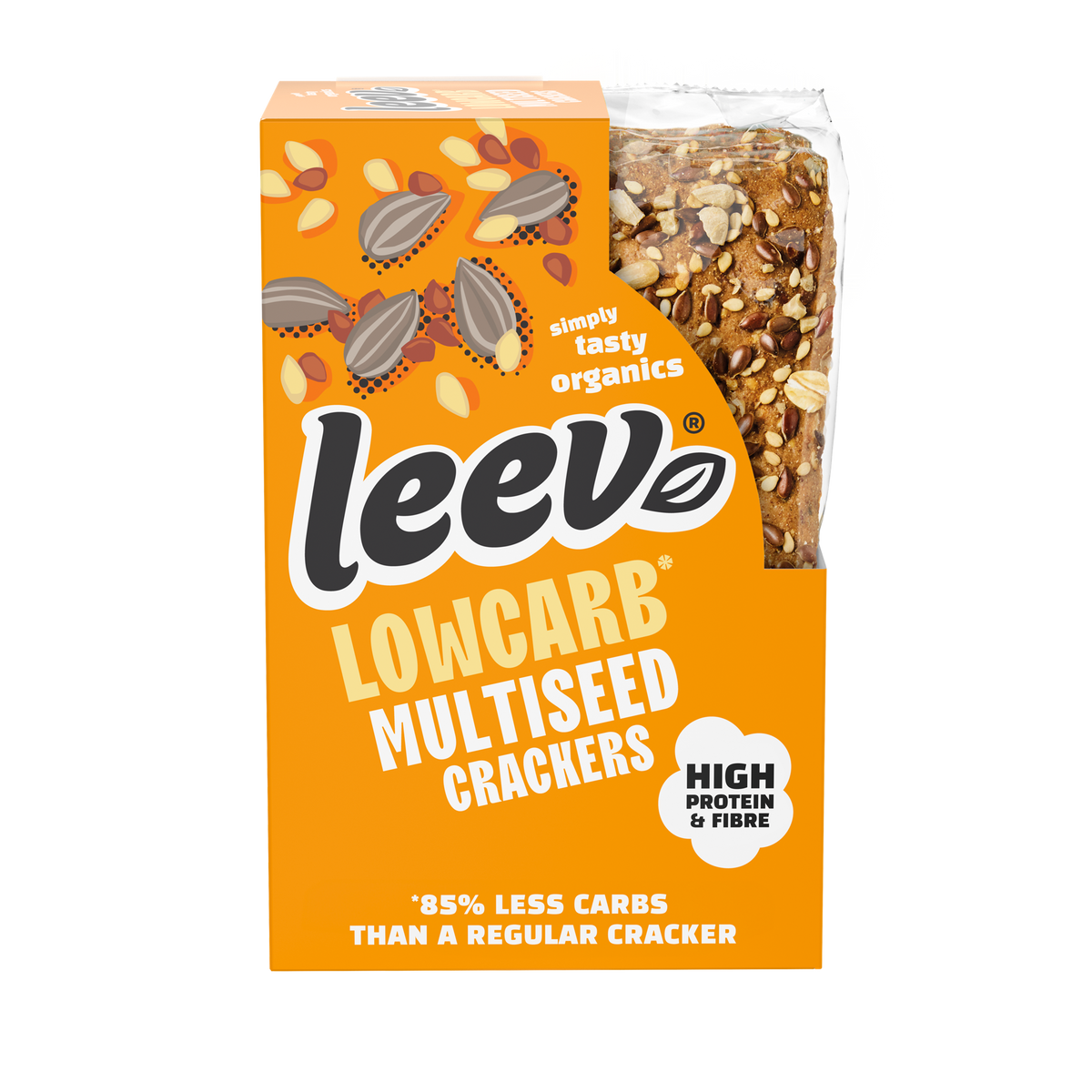 Leev Lowcarb crackers multiseed bio 80.00 Gram