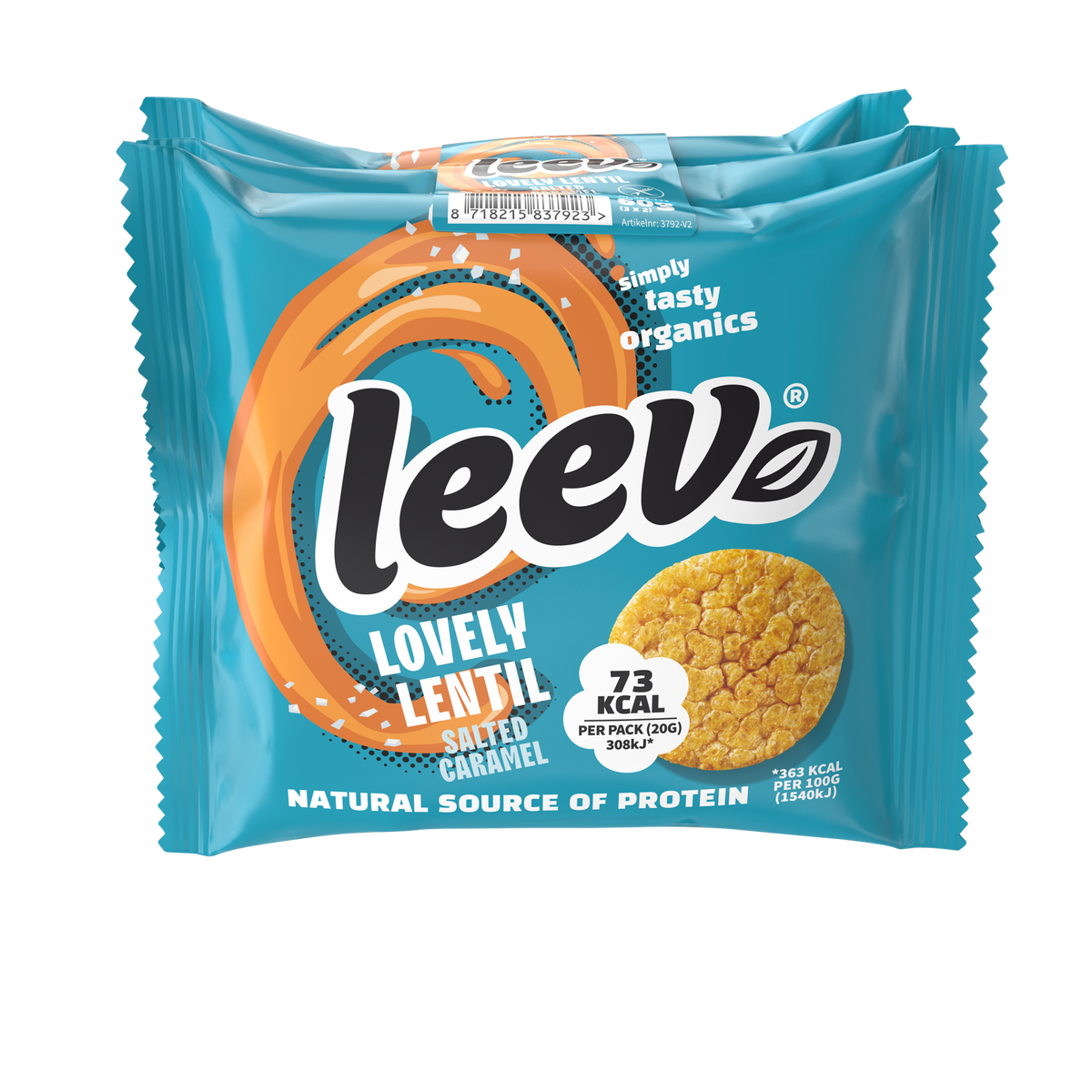 Leev Lovely lentil cakes caramel bio 60.00 Gram