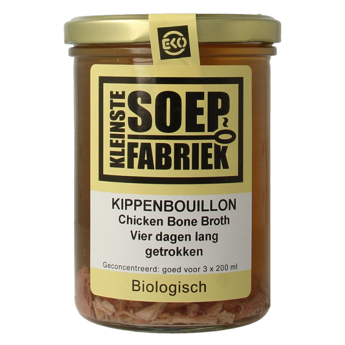Kleinstesoepfabriek Kippenbouillon bio 400.00 Milliliter