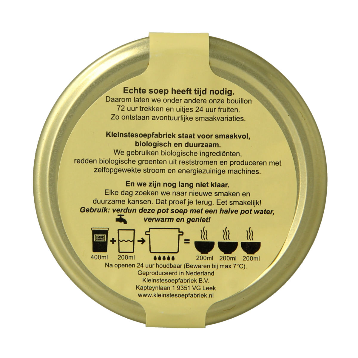Kleinstesoepfabriek Groentebouillon bio 400.00 Milliliter