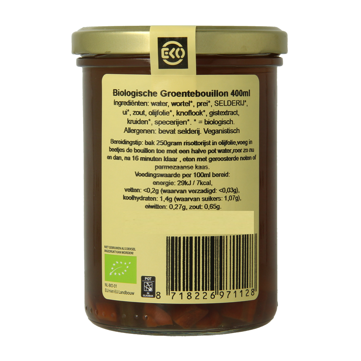 Kleinstesoepfabriek Groentebouillon bio 400.00 Milliliter