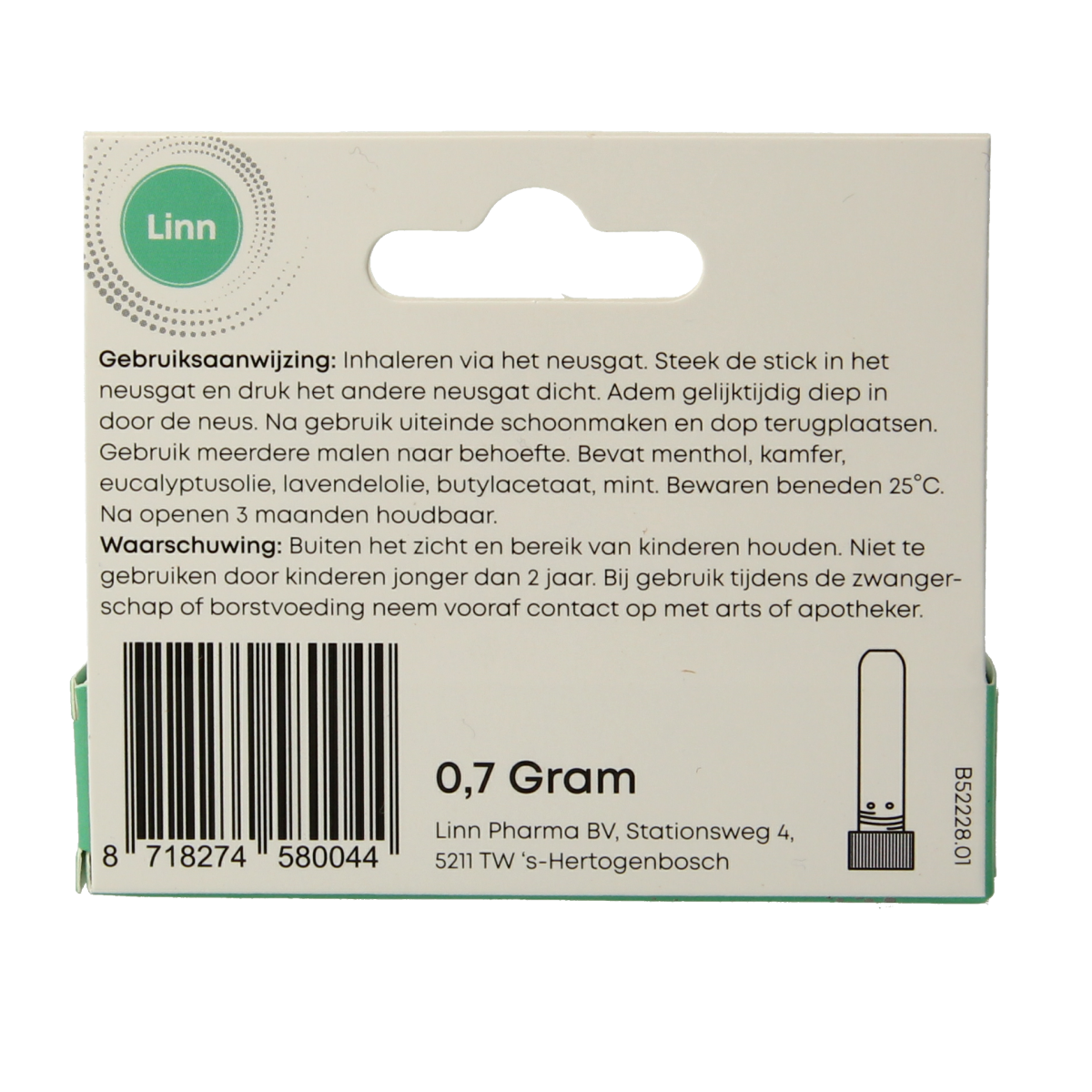 Linn Neusinhaler stick 1.00 Stuks