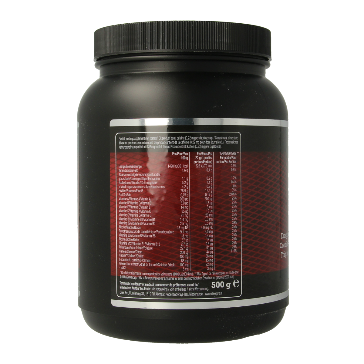 Dieet Pro Aardbei 500.00 Gram