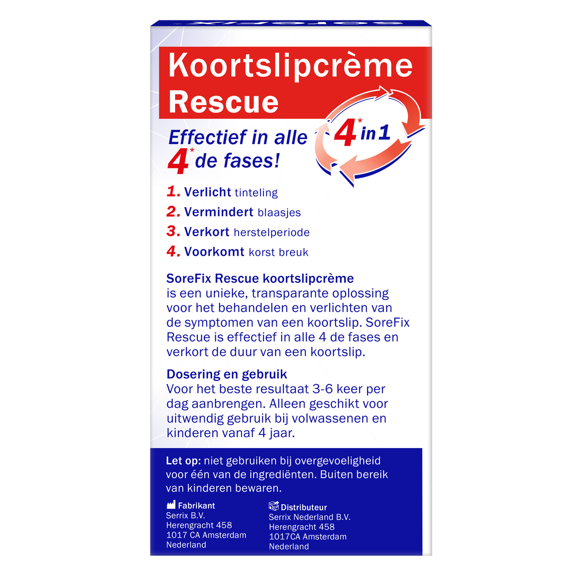 SoreFix Rescue koortslipcreme 6.00 Milliliter