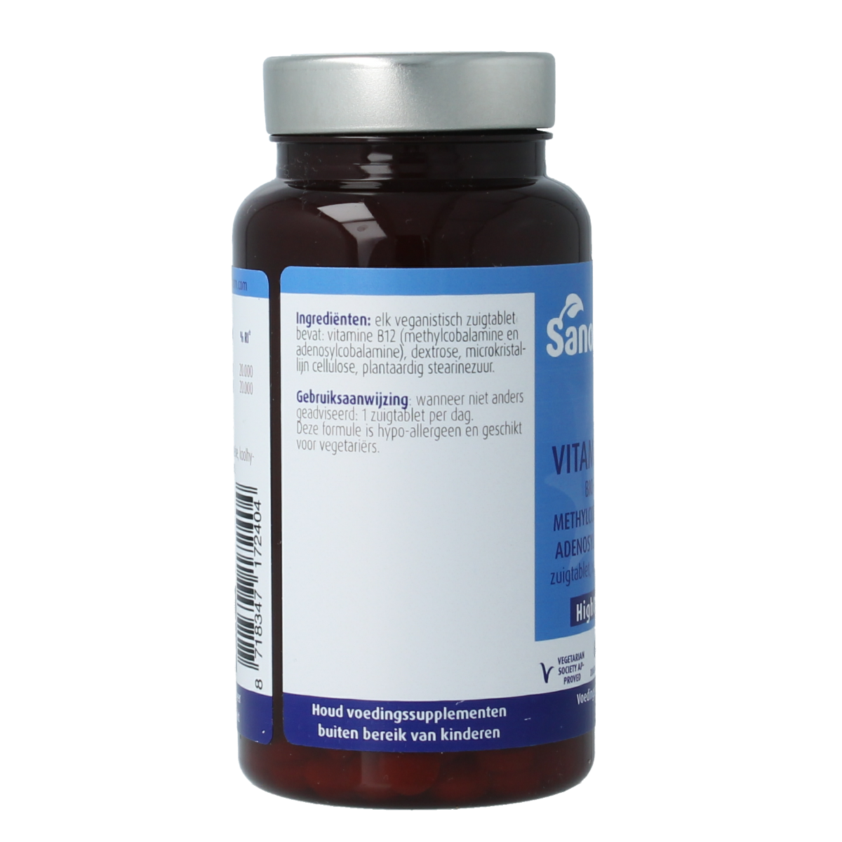 SanoPharm Vitamine B12 methyl adenosylcobalamine 500mcg 60.00 Zuigtabletten