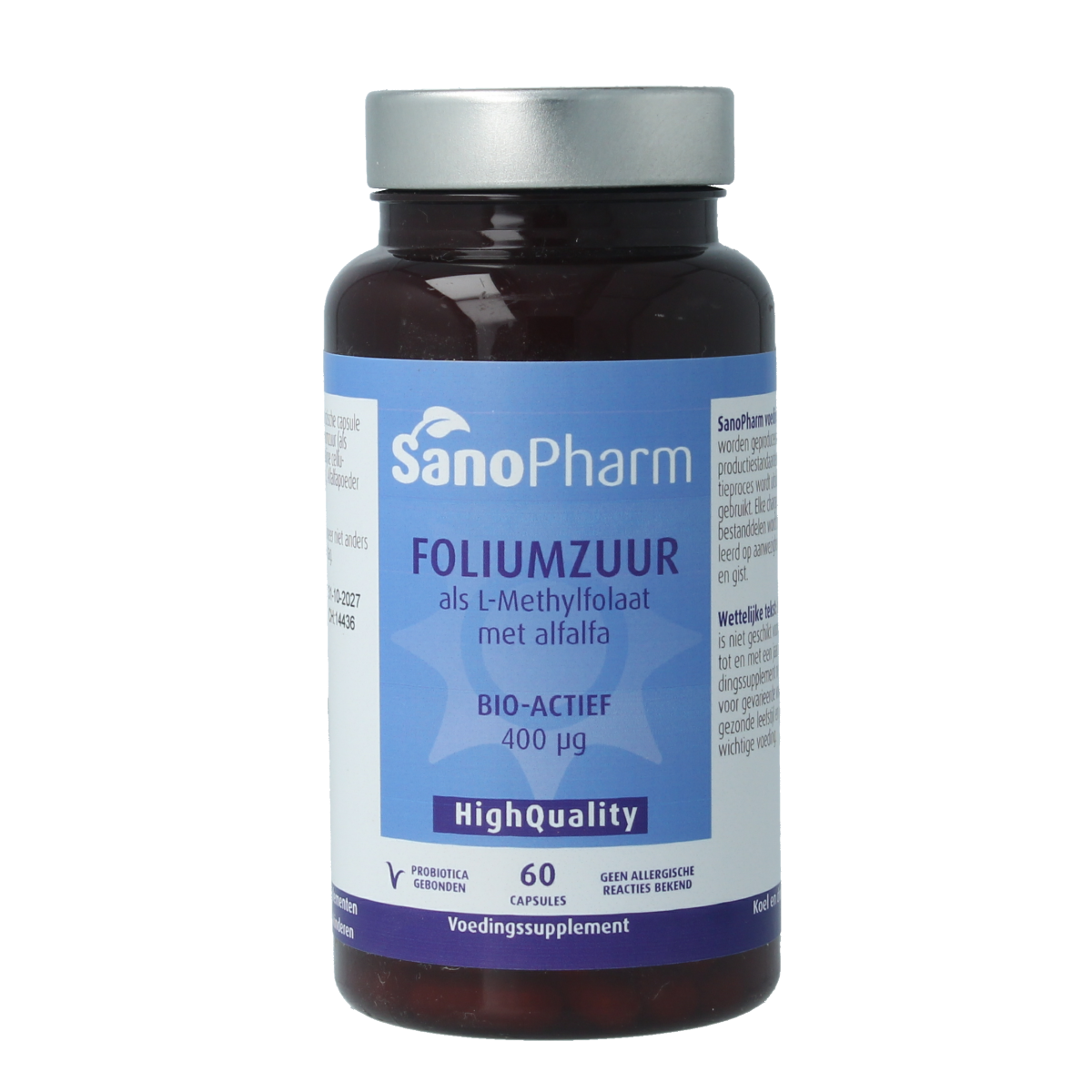 SanoPharm Foliumzuur met alfalfa high quiality 60.00 Capsules