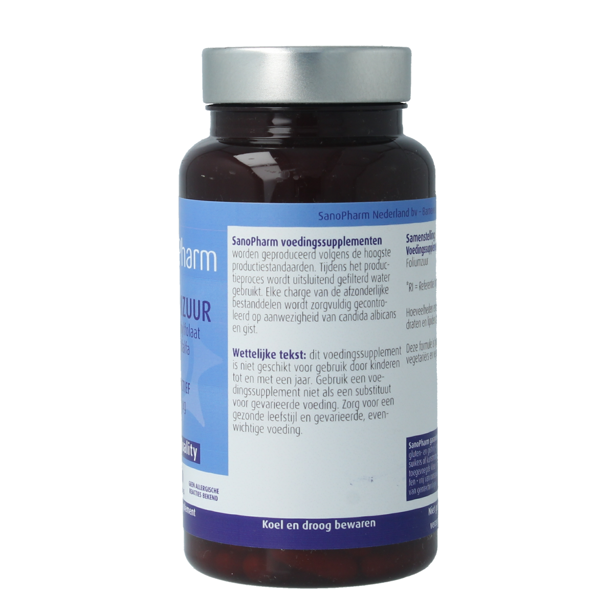 SanoPharm Foliumzuur met alfalfa high quiality 60.00 Capsules