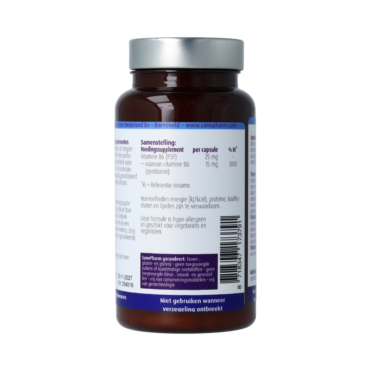 SanoPharm High Quality Vitamine B6 60.00 Capsules