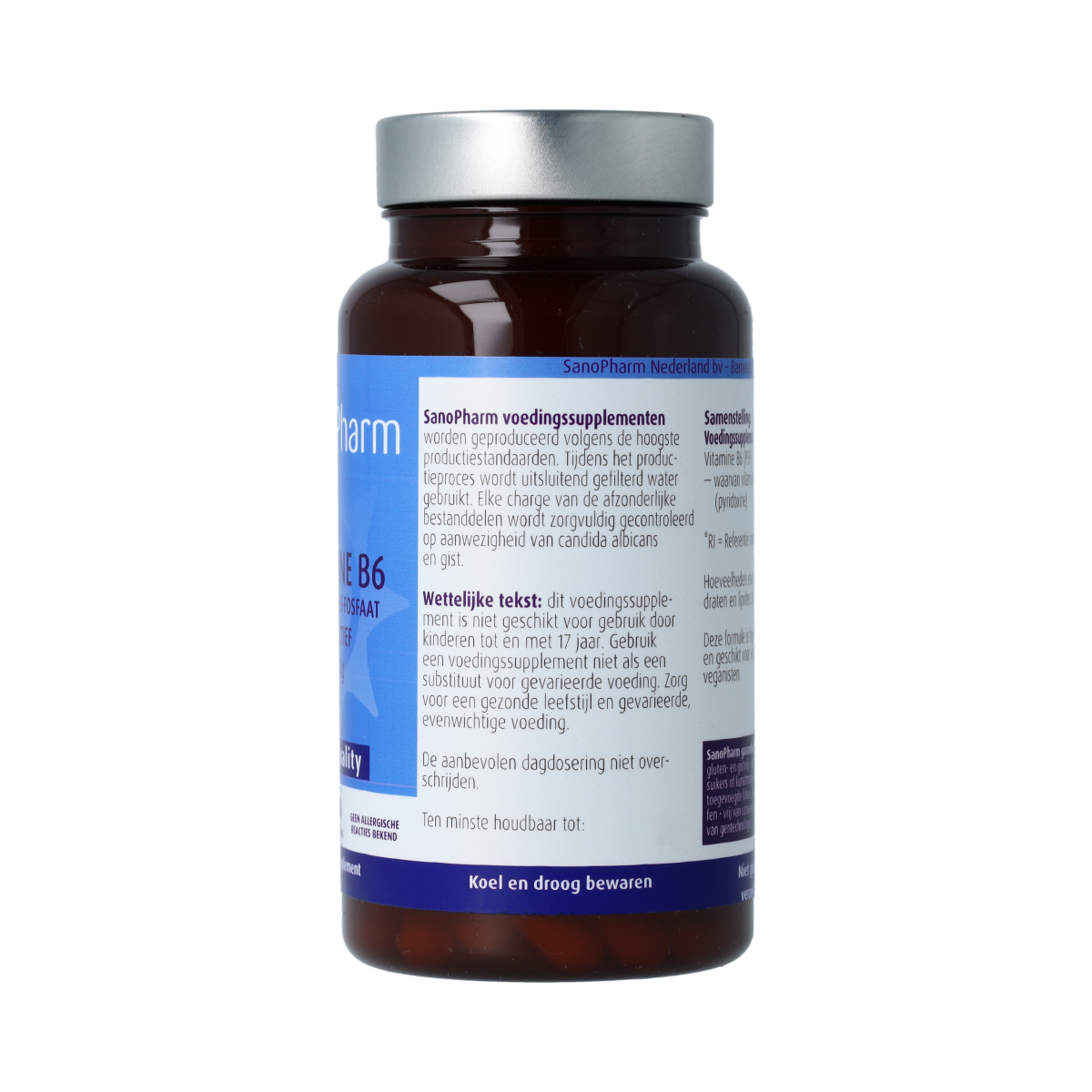 SanoPharm High Quality Vitamine B6 60.00 Capsules