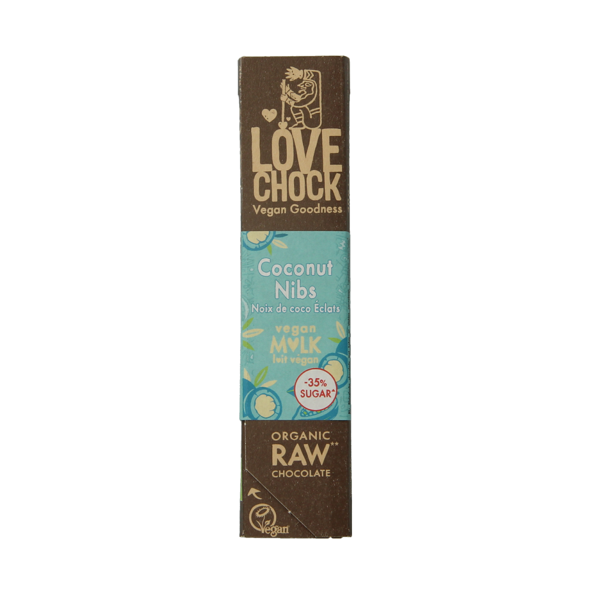 Lovechock M'lk coconut nibs bio 40.00 Gram