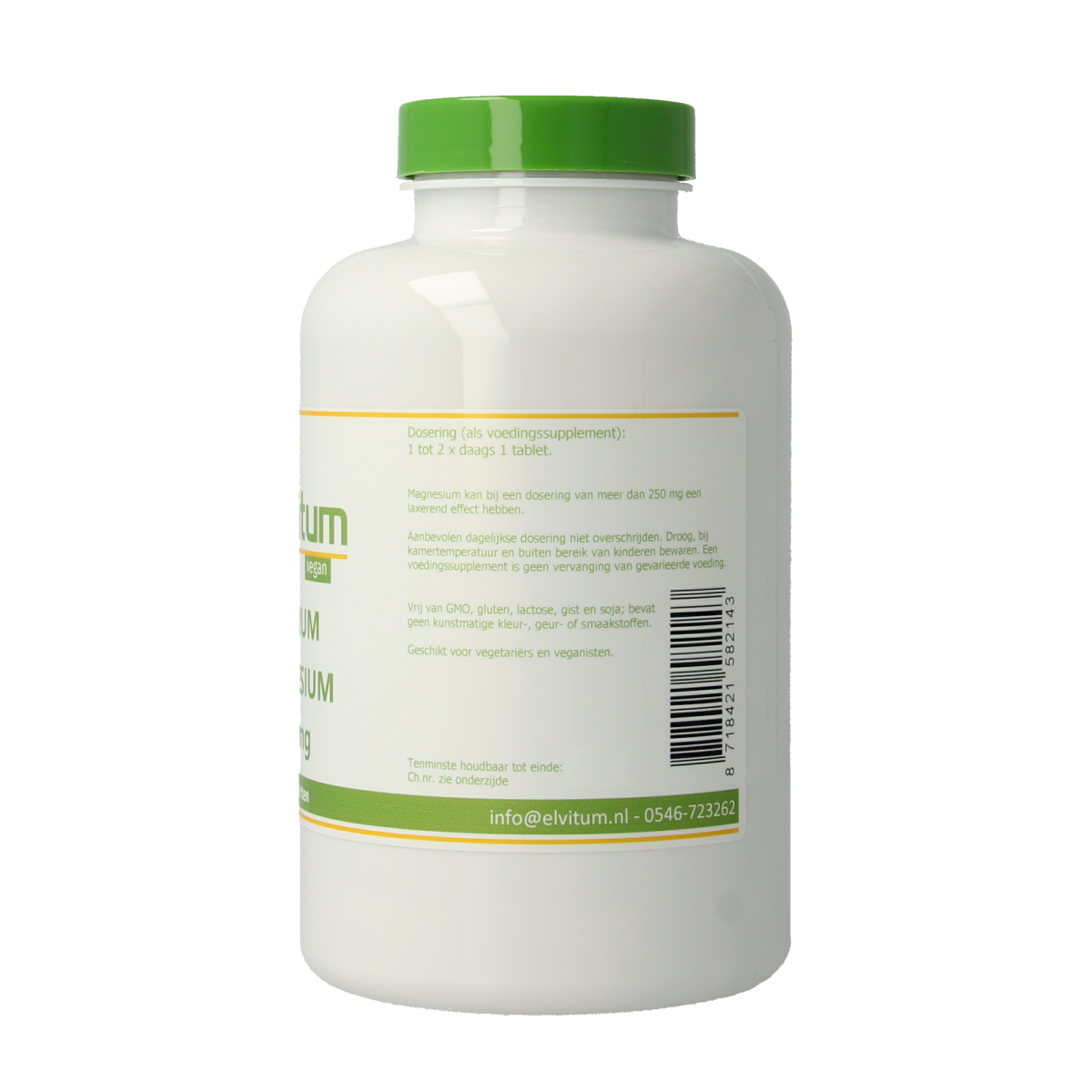Elvitum  Premium magnesium 200mg 180.00 Tabletten