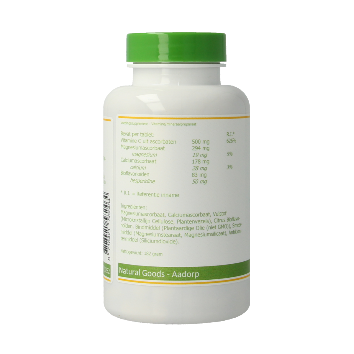Elvitum  Gebufferde vitamine C 500mg 180.00 Tabletten